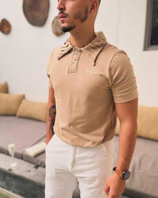 New Style Tan Polo (Slim Fit)